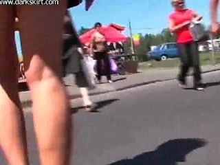 blonde upskirt