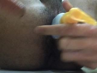 bold christian schoolgirl femboy dominates his ass with a massive dildo